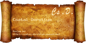 Csatai Dorottya névjegykártya